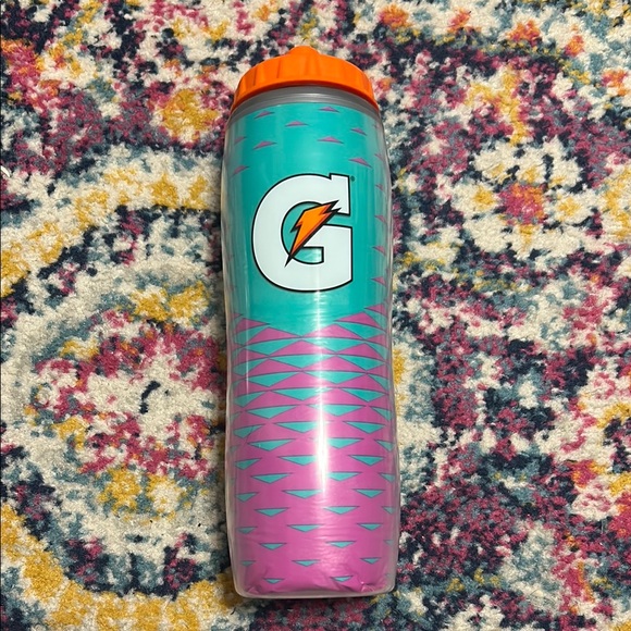 Plastic Gatorade Water Bottle - Pink and Orange - Picture 1 of 4